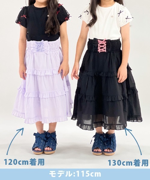axes femme（アクシーズファム）の「２ＷＡＹコットンワンピース（ワンピース・キッズ・ラベンダー/ブラック・MEDIUM/LARGE/X-LARGE）」の10枚目の写真