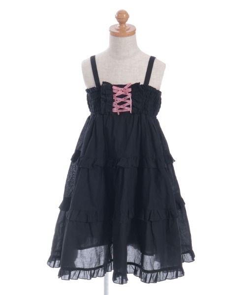 axes femme（アクシーズファム）の「２ＷＡＹコットンワンピース（ワンピース・キッズ・ラベンダー/ブラック・MEDIUM/LARGE/X-LARGE）」の15枚目の写真