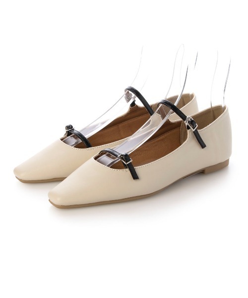 EVOL(イーボル)の「【ふかふか・軽量】ソフトダブルストラップフラットパンプス IZ5775(パンプス・レディース・アイボリー/レオパード/ゴールド/ブラック/アニマル/シルバー・23.5cm/24.5cm/23.0cm/24.0cm/25.0cm/22.0cm/22.5cm)」の21枚目の写真