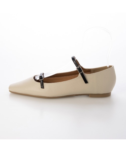 EVOL(イーボル)の「【ふかふか・軽量】ソフトダブルストラップフラットパンプス IZ5775(パンプス・レディース・アイボリー/レオパード/ゴールド/ブラック/アニマル/シルバー・23.5cm/24.5cm/23.0cm/24.0cm/25.0cm/22.0cm/22.5cm)」の22枚目の写真