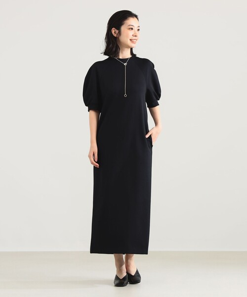 Demi-Luxe BEAMS（デミルクス ビームス）の「【10/2値下げ】AK+1 / スキューバ パフ ワンピース［手洗い可］（ワンピース・レディース・ブラック・36/38）」の2枚目の写真