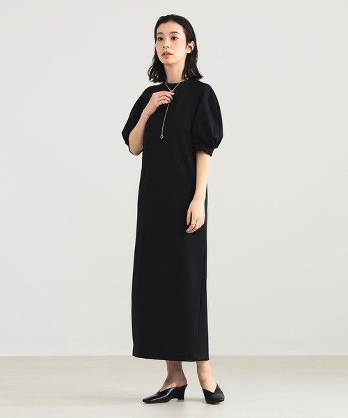 Demi-Luxe BEAMS（デミルクス ビームス）の「【10/2値下げ】AK+1 / スキューバ パフ ワンピース［手洗い可］（ワンピース・レディース・ブラック・36/38）」の3枚目の写真