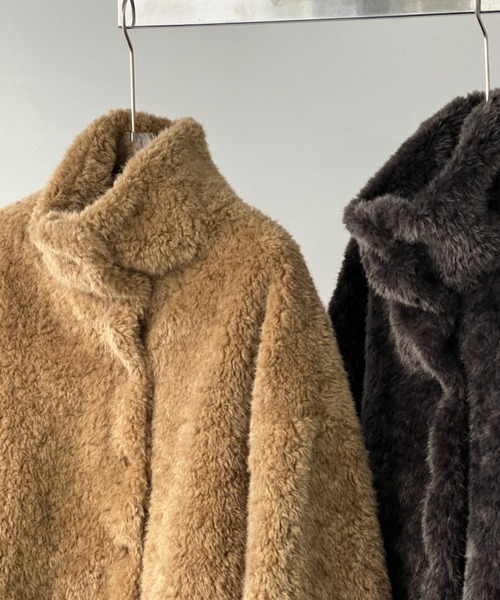 chuclla（チュクラ）の「【CHENTAITAI】フェイクファーショートコート CTW25a005（その他アウター・レディース・ベージュ・L）」の13枚目の写真