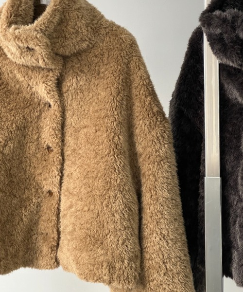 chuclla（チュクラ）の「【CHENTAITAI】フェイクファーショートコート CTW25a005（その他アウター・レディース・ベージュ・L）」の14枚目の写真