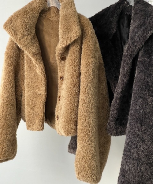 chuclla（チュクラ）の「【CHENTAITAI】フェイクファーショートコート CTW25a005（その他アウター・レディース・ベージュ・L）」の15枚目の写真