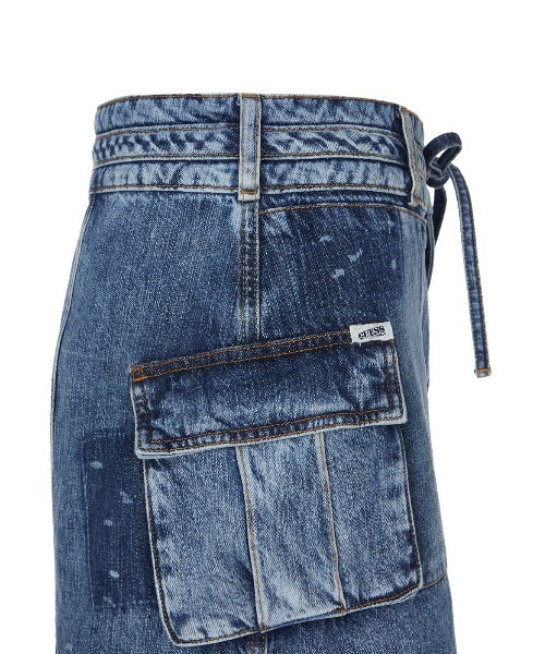 Guess(ゲス)の「GUESS Originals Harrington Cargo Skirt デニムスカート(デニムスカート・レディース・インディゴブルー・24inch/25inch/26inch)」の11枚目の写真