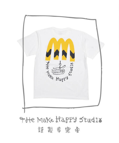 The Make Happy Studio(ザメイクハッピーストゥディオ)の「The Make Happy Studio/ザメイクハッピーストゥディオ/MINNANO×TMHS(Tシャツ/カットソー・メンズ・ホワイト/ブラウン系その他3・L/XXL/XL/M)」の9枚目の写真