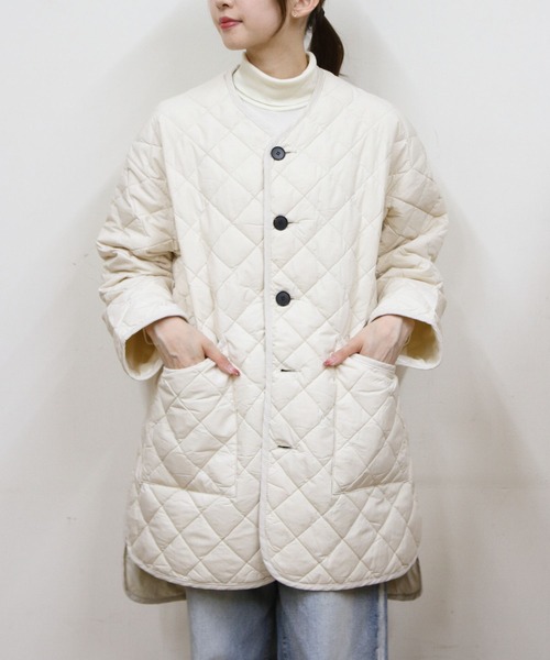 セール】Gymphlex/ジムフレックス キルトダウンカラーレスコート QUILT