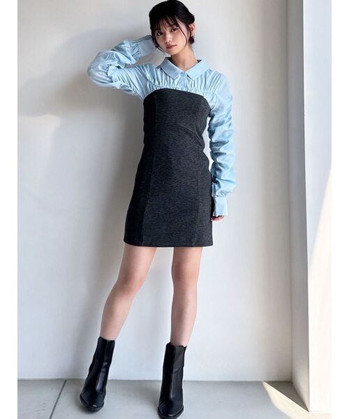 RESEXXY(リゼクシー)の「スクエアトゥショートブーツ(ブーツ・レディース・ブラック/ブラウン・SMALL/MEDIUM/LARGE)」の5枚目の写真