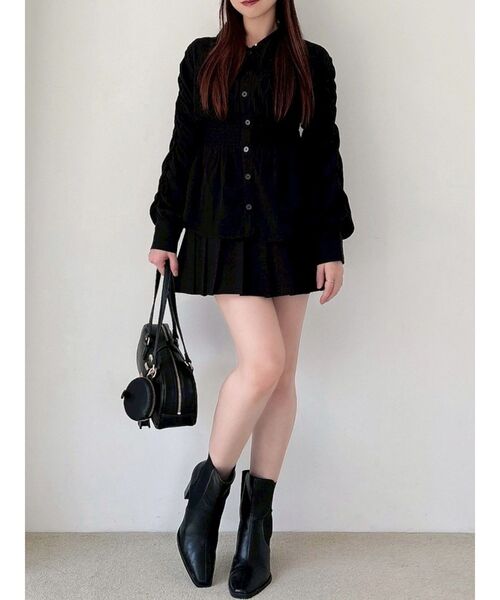 RESEXXY(リゼクシー)の「スクエアトゥショートブーツ(ブーツ・レディース・ブラック/ブラウン・SMALL/MEDIUM/LARGE)」の13枚目の写真