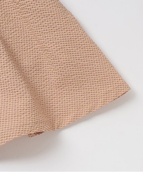 sense of wonder（センスオブワンダー）の「サッカーギンガムチェックサンドレス【日本製】（シャツワンピース・キッズ・プラム/オレンジ/グリーン・80-90cm/100-110cm/120-130cm）」の8枚目の写真