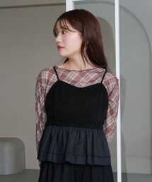 Kastane | 【2025AW】スウェードペプラムビスチェ(キャミソール)