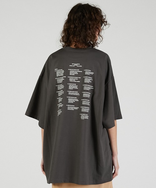 PRANK PROJECT（プランクプロジェクト）の「NEVER Tシャツ / NEVER T-Shirt（Tシャツ/カットソー・レディース・チャコールグレー/ホワイト/イエロー・FREE）」の18枚目の写真