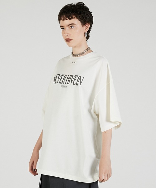 PRANK PROJECT（プランクプロジェクト）の「NEVER Tシャツ / NEVER T-Shirt（Tシャツ/カットソー・レディース・チャコールグレー/ホワイト/イエロー・FREE）」の9枚目の写真