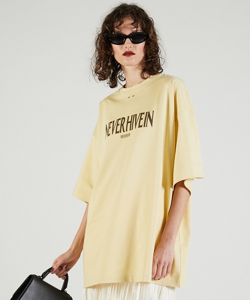 PRANK PROJECT（プランクプロジェクト）の「NEVER Tシャツ / NEVER T-Shirt（Tシャツ/カットソー・レディース・チャコールグレー/ホワイト/イエロー・FREE）」の13枚目の写真