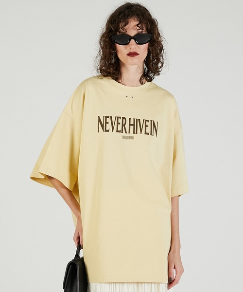 PRANK PROJECT（プランクプロジェクト）の「NEVER Tシャツ / NEVER T-Shirt（Tシャツ/カットソー・レディース・チャコールグレー/ホワイト/イエロー・FREE）」の12枚目の写真