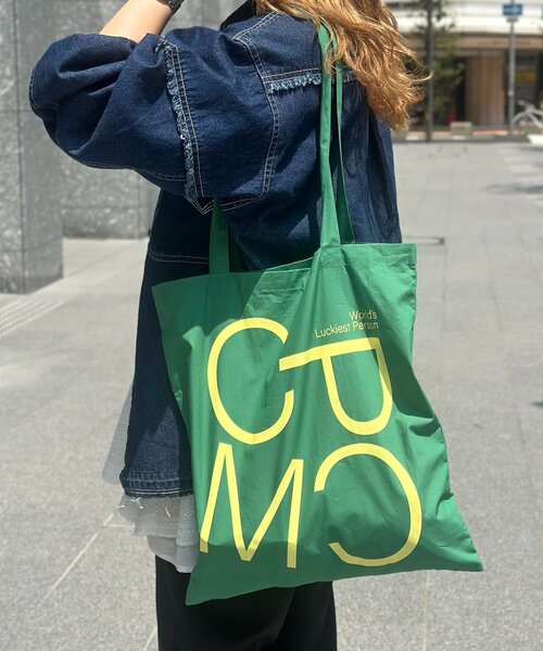 CPCM(シーピーシーエム)の「アソートプリントロゴトート(トートバッグ・レディース・ホワイト/グリーン/パープル/オレンジ・FREE)」の2枚目の写真