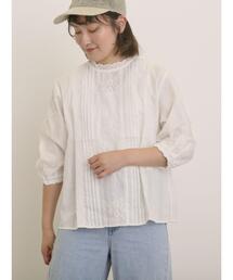 Samansa Mos2 | フラワー柄刺繍レースブラウス(シャツ/ブラウス)