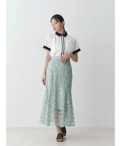 TONAL(トーナル)の「スパンコールレースマーメイドスカート(スカート・レディース・アイボリー/パープル/グリーン・SMALL/MEDIUM)」の7枚目の写真