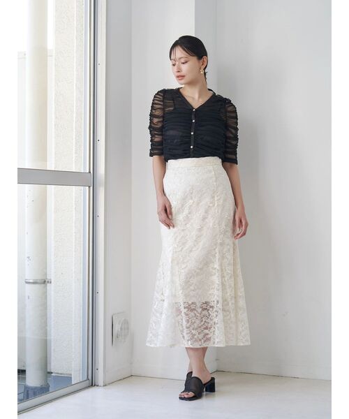 TONAL(トーナル)の「スパンコールレースマーメイドスカート(スカート・レディース・アイボリー/パープル/グリーン・SMALL/MEDIUM)」の8枚目の写真