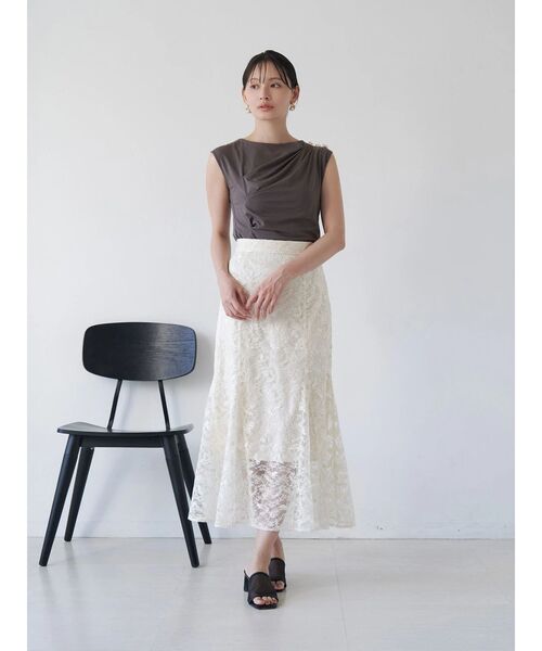 TONAL(トーナル)の「スパンコールレースマーメイドスカート(スカート・レディース・アイボリー/パープル/グリーン・SMALL/MEDIUM)」の9枚目の写真