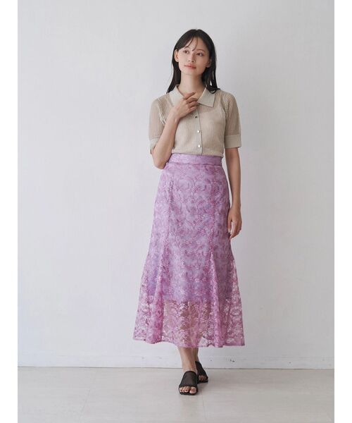 TONAL(トーナル)の「スパンコールレースマーメイドスカート(スカート・レディース・アイボリー/パープル/グリーン・SMALL/MEDIUM)」の15枚目の写真