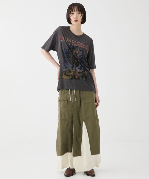 beautiful people（ビューティフルピープル）の「【beautiful people/ビューティフルピープル】IRON MIAIDEN sheer jersey big-T/アイアンメイデンシアージャージービッグTシャツ（Tシャツ/カットソー・レディース・ブラック・38）」の20枚目の写真