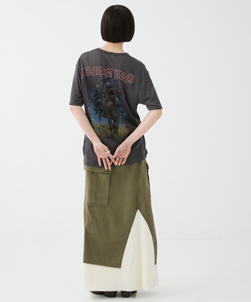 beautiful people（ビューティフルピープル）の「【beautiful people/ビューティフルピープル】IRON MIAIDEN sheer jersey big-T/アイアンメイデンシアージャージービッグTシャツ（Tシャツ/カットソー・レディース・ブラック・38）」の21枚目の写真