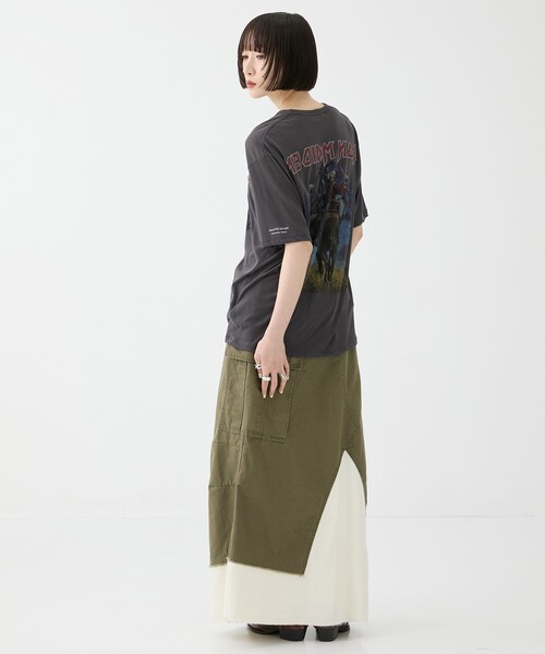 beautiful people（ビューティフルピープル）の「【beautiful people/ビューティフルピープル】IRON MIAIDEN sheer jersey big-T/アイアンメイデンシアージャージービッグTシャツ（Tシャツ/カットソー・レディース・ブラック・38）」の22枚目の写真