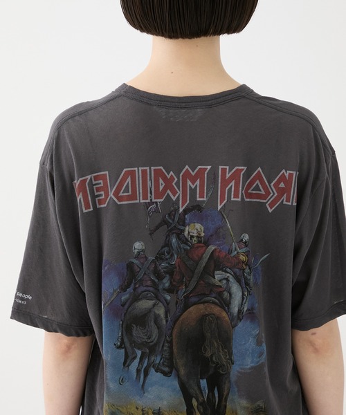 beautiful people（ビューティフルピープル）の「【beautiful people/ビューティフルピープル】IRON MIAIDEN sheer jersey big-T/アイアンメイデンシアージャージービッグTシャツ（Tシャツ/カットソー・レディース・ブラック・38）」の7枚目の写真