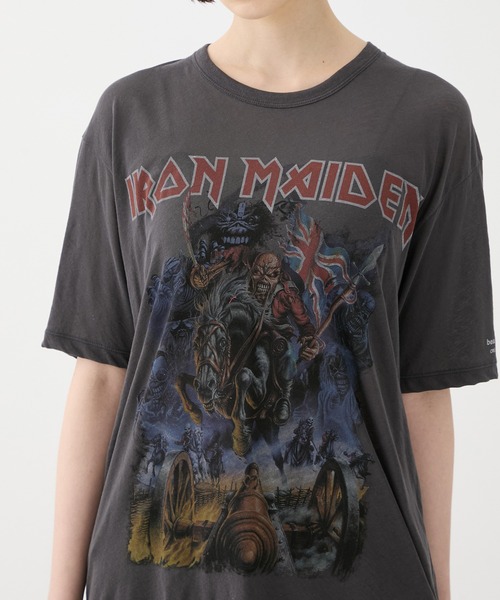 beautiful people（ビューティフルピープル）の「【beautiful people/ビューティフルピープル】IRON MIAIDEN sheer jersey big-T/アイアンメイデンシアージャージービッグTシャツ（Tシャツ/カットソー・レディース・ブラック・38）」の4枚目の写真