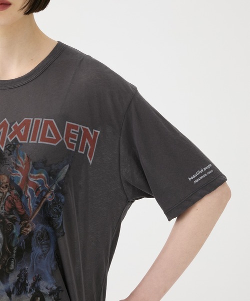 beautiful people（ビューティフルピープル）の「【beautiful people/ビューティフルピープル】IRON MIAIDEN sheer jersey big-T/アイアンメイデンシアージャージービッグTシャツ（Tシャツ/カットソー・レディース・ブラック・38）」の5枚目の写真