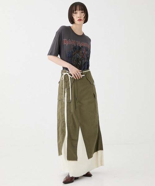 beautiful people（ビューティフルピープル）の「【beautiful people/ビューティフルピープル】IRON MIAIDEN sheer jersey big-T/アイアンメイデンシアージャージービッグTシャツ（Tシャツ/カットソー・レディース・ブラック・38）」の11枚目の写真