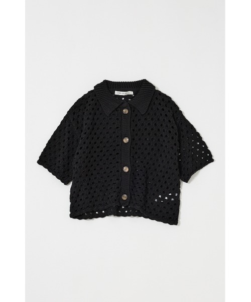 MOUSSY(マウジー)の「【EC・一部店舗限定】CROCHET ニットシャツ(ニット/セーター・レディース・ブラウン/アイボリー/ブラック・FREE)」の3枚目の写真
