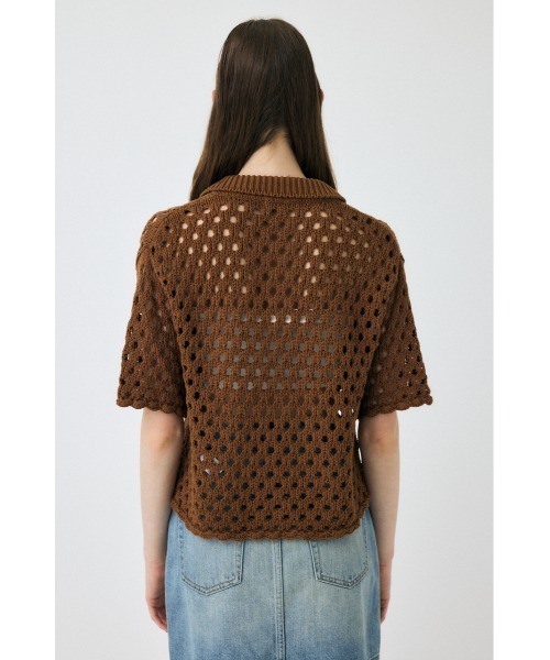 MOUSSY(マウジー)の「【EC・一部店舗限定】CROCHET ニットシャツ(ニット/セーター・レディース・ブラウン/アイボリー/ブラック・FREE)」の11枚目の写真