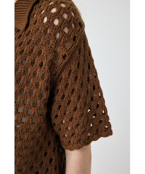MOUSSY(マウジー)の「【EC・一部店舗限定】CROCHET ニットシャツ(ニット/セーター・レディース・ブラウン/アイボリー/ブラック・FREE)」の12枚目の写真