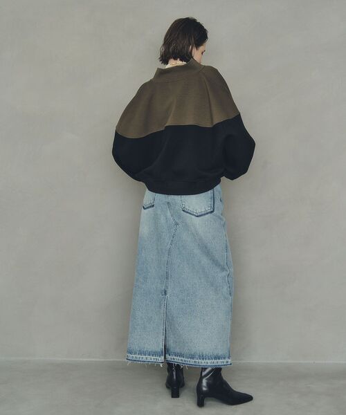 Editt by YECCA VECCA(エディットバイイェッカヴェッカ)の「ロングデニムスカート(スカート・レディース・インディゴブルー/グレー・S/M)」の8枚目の写真