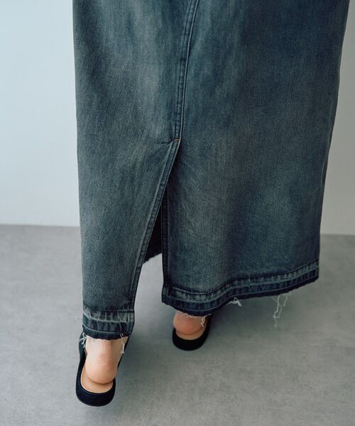 Editt by YECCA VECCA(エディットバイイェッカヴェッカ)の「ロングデニムスカート(スカート・レディース・インディゴブルー/グレー・S/M)」の11枚目の写真