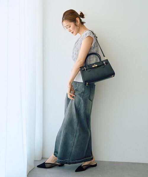 Editt by YECCA VECCA(エディットバイイェッカヴェッカ)の「ロングデニムスカート(スカート・レディース・インディゴブルー/グレー・S/M)」の15枚目の写真