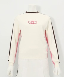 <LADIES>カラーライン配色ニット