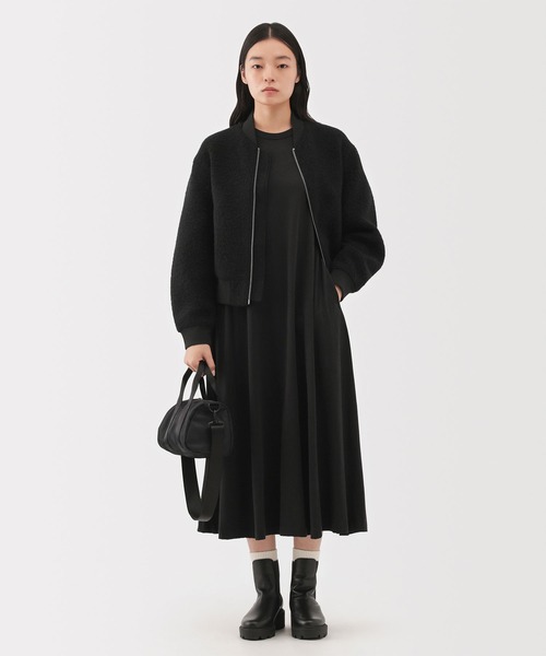 MUJI Labo（ムジラボ）の「〔MUJI Labo〕婦人　コットンヤク天竺ワンピース（ワンピース・レディース・ブラック/ダークグレー・S/M/L）」の4枚目の写真