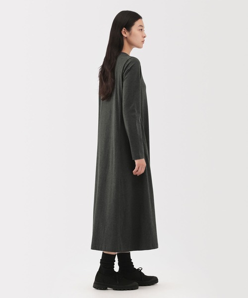 MUJI Labo（ムジラボ）の「〔MUJI Labo〕婦人　コットンヤク天竺ワンピース（ワンピース・レディース・ブラック/ダークグレー・S/M/L）」の8枚目の写真