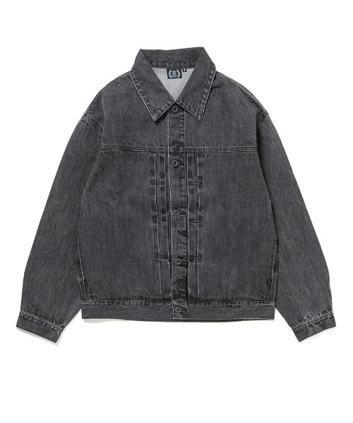 430（フォーサーティ）の「mj11000-SLVG DENIM JACKET H-WASH デニムジャケット(25-141)（デニムジャケット・メンズ・インディゴブルー/ブラック・0/1/2/3）」の2枚目の写真
