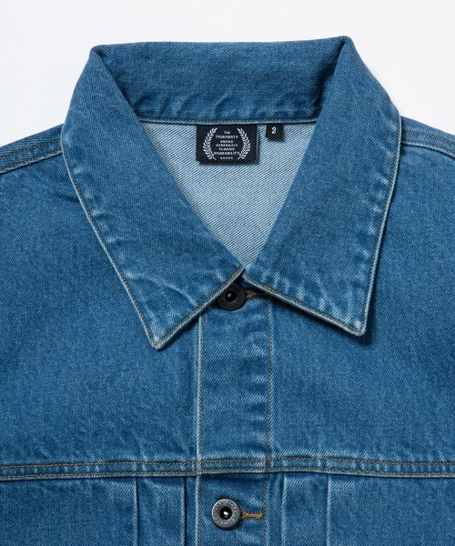 430（フォーサーティ）の「mj11000-SLVG DENIM JACKET H-WASH デニムジャケット(25-141)（デニムジャケット・メンズ・インディゴブルー/ブラック・0/1/2/3）」の6枚目の写真