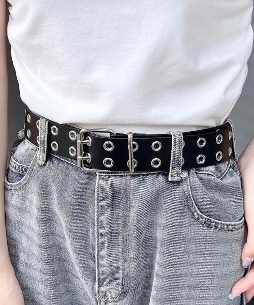 INGNI（イング）の「ハトメベルト（ベルト・レディース・シルバー/クリア/ブラック・ONE SIZE）」の2枚目の写真