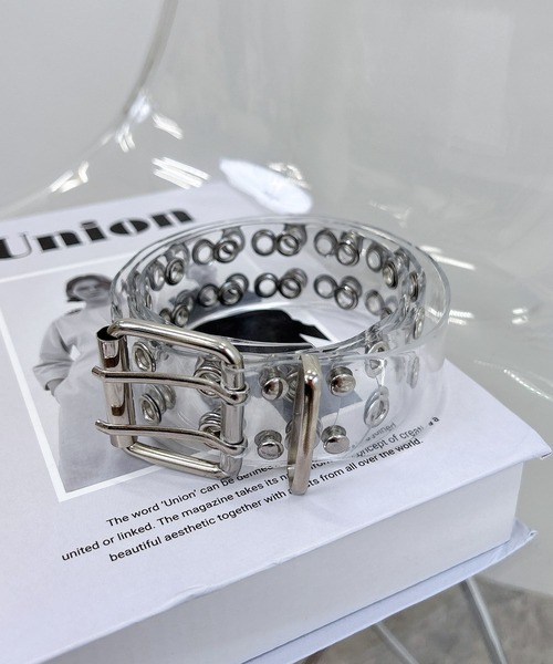 INGNI（イング）の「ハトメベルト（ベルト・レディース・シルバー/クリア/ブラック・ONE SIZE）」の4枚目の写真