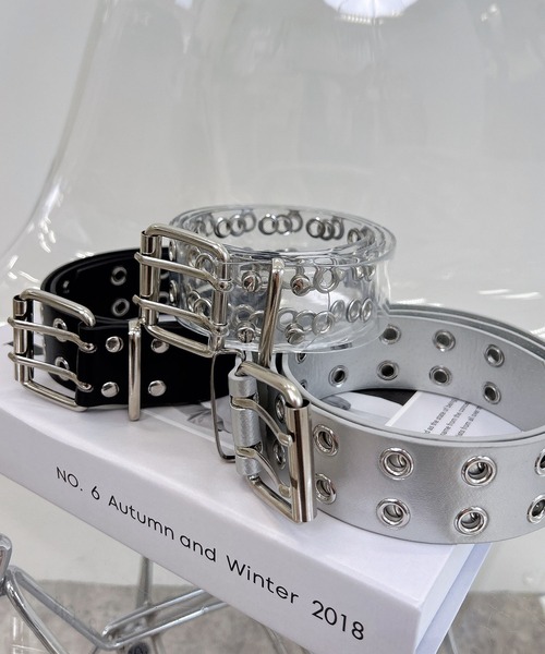 INGNI（イング）の「ハトメベルト（ベルト・レディース・シルバー/クリア/ブラック・ONE SIZE）」の5枚目の写真