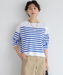 【洗える】Armor-lux パネルボーダー 長袖Tシャツ