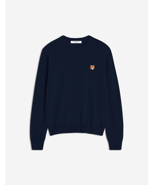 メゾンキツネ フォックスヘッド メリノ レギュラー ジャンパー クルーネック FOX HEAD MERINO REGULAR JUMPER（ニット/セーター）｜Maison Kitsune
