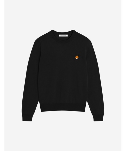 メゾンキツネ　ニット　黒 FOX HEAD MERINO REGULAR JUMPER（ニット/セーター）｜Maison